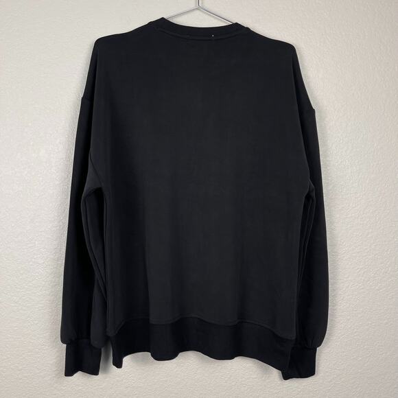 We Wore What Balloon Sleeve Crew Neck Sweatshirt Black XS NWT Oversized Lounge - Picture 7 of 16